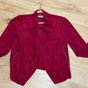 Bagatelle Deep Red Blazer/Jacket with Zipper Accents - Size M